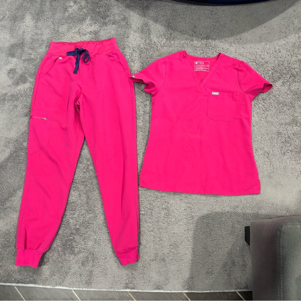 XXS/XS FIGS Ultra Rose Scrub Set